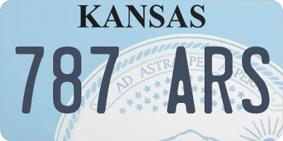 KS license plate 787ARS