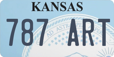 KS license plate 787ART