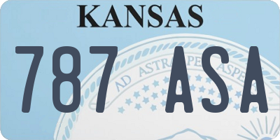 KS license plate 787ASA