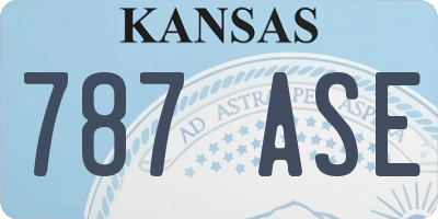 KS license plate 787ASE