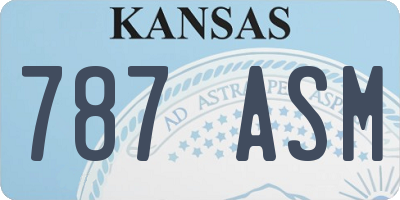 KS license plate 787ASM