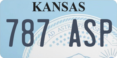 KS license plate 787ASP