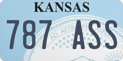 KS license plate 787ASS