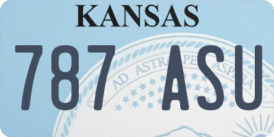 KS license plate 787ASU