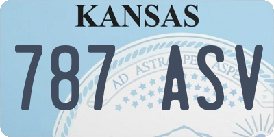 KS license plate 787ASV