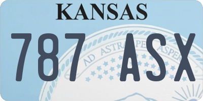 KS license plate 787ASX