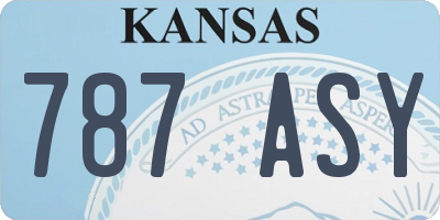 KS license plate 787ASY