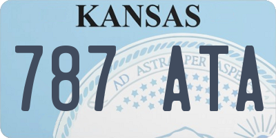 KS license plate 787ATA