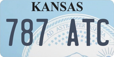 KS license plate 787ATC
