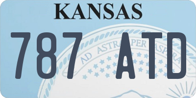 KS license plate 787ATD