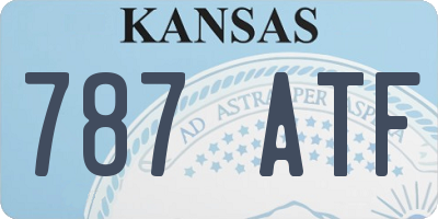 KS license plate 787ATF