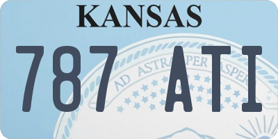 KS license plate 787ATI