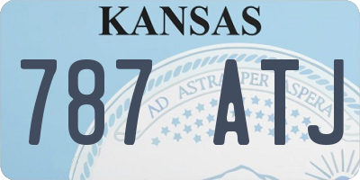 KS license plate 787ATJ