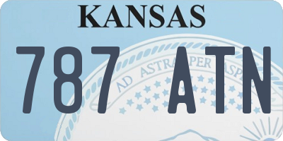 KS license plate 787ATN