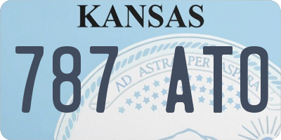 KS license plate 787ATO