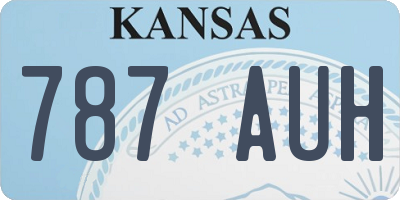KS license plate 787AUH