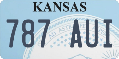 KS license plate 787AUI