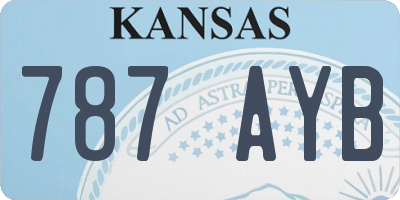 KS license plate 787AYB