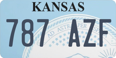 KS license plate 787AZF