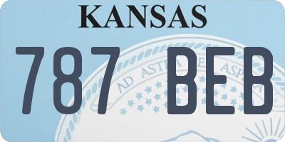 KS license plate 787BEB