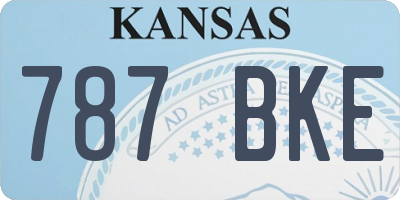 KS license plate 787BKE