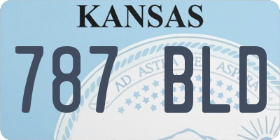 KS license plate 787BLD