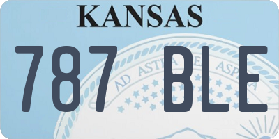 KS license plate 787BLE