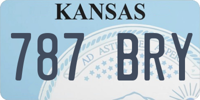 KS license plate 787BRY