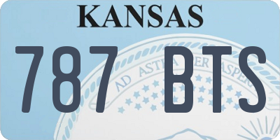 KS license plate 787BTS