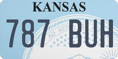 KS license plate 787BUH