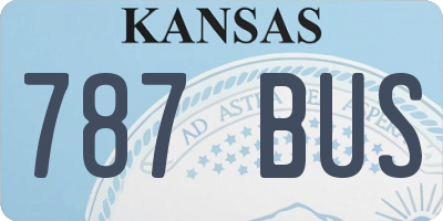 KS license plate 787BUS
