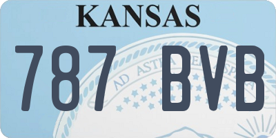 KS license plate 787BVB