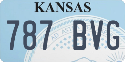 KS license plate 787BVG