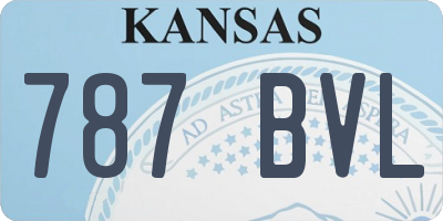 KS license plate 787BVL