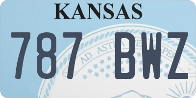 KS license plate 787BWZ