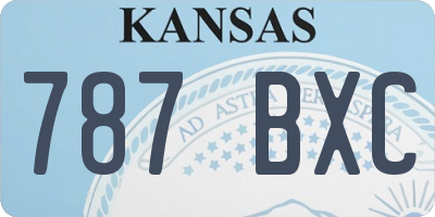 KS license plate 787BXC