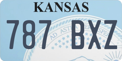 KS license plate 787BXZ