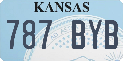 KS license plate 787BYB