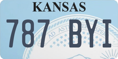 KS license plate 787BYI