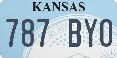 KS license plate 787BYO