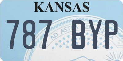 KS license plate 787BYP