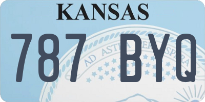 KS license plate 787BYQ