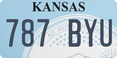 KS license plate 787BYU