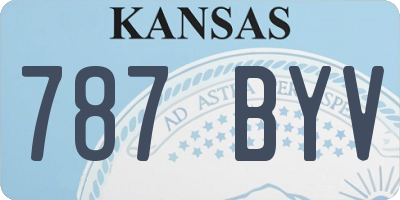 KS license plate 787BYV
