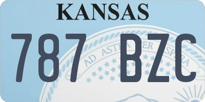 KS license plate 787BZC