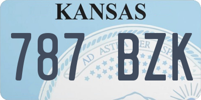 KS license plate 787BZK
