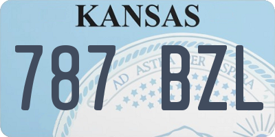 KS license plate 787BZL