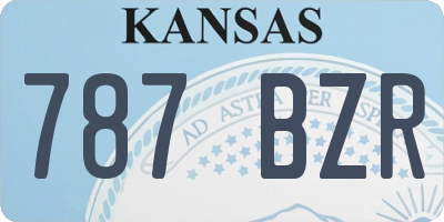 KS license plate 787BZR