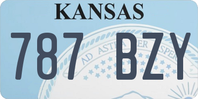KS license plate 787BZY