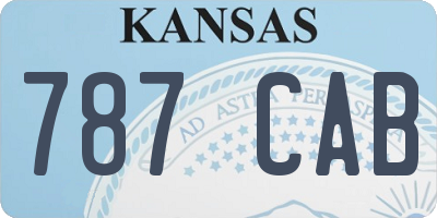 KS license plate 787CAB